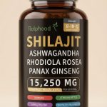 Supplement bottle labeled 'Shilajit' with ingredients