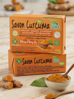 savon curcuma bio anti boutons eclat